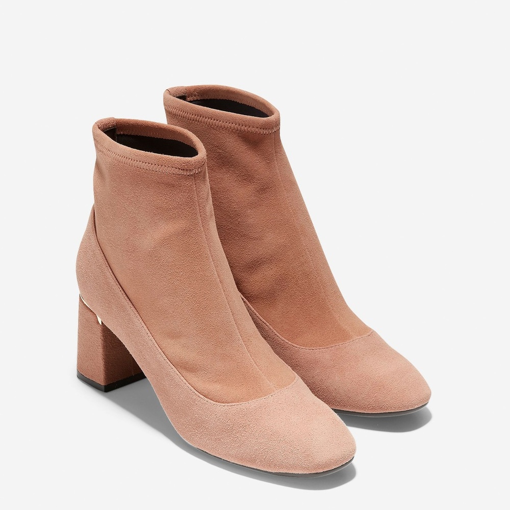 Cole Haan Pink Suede Ankle Boots